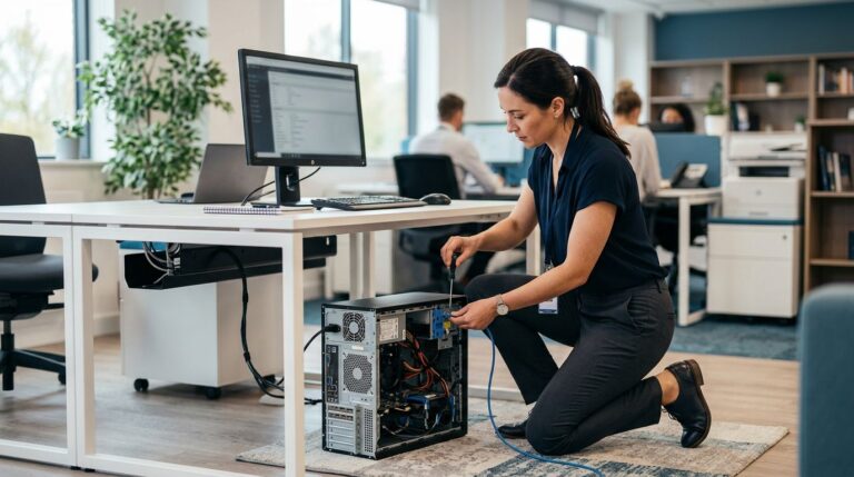 IT-support til erhverv med hjælp på stedet, når fejlen opstår