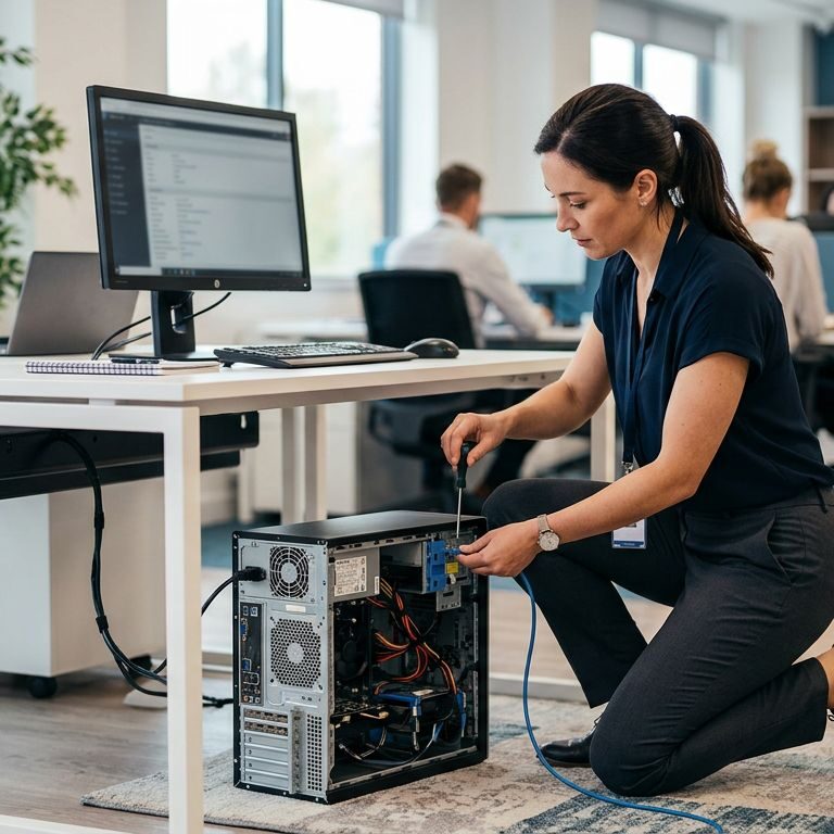IT-support til erhverv med hjælp på stedet, når fejlen opstår